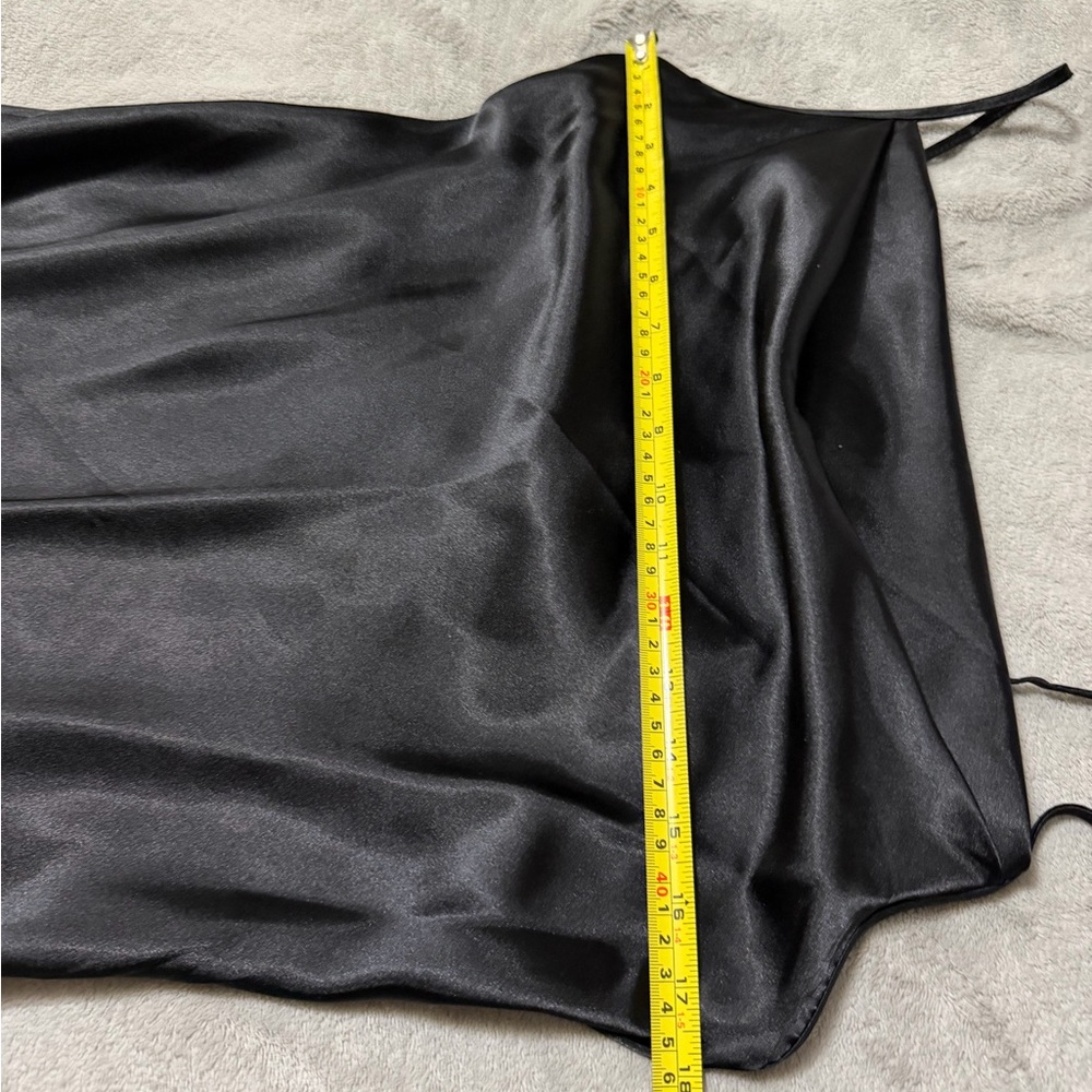 bebe Black Satin Cowl Neck Midi Dress nwt - Picture 7 of 11